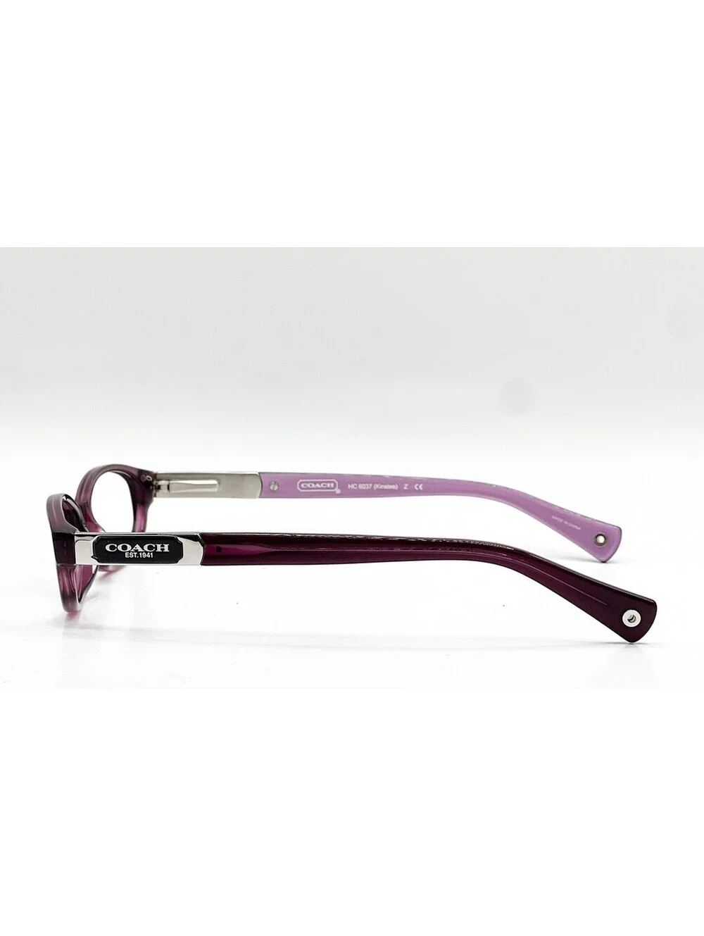 Coach HC 6037 5069 Crystal Purple Oval Authentic Eyeglass Frames 49-16-135